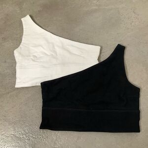 Sincerely Jules for Bandier One Shoulder Sports Bra